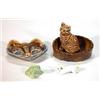 Image 1 : Hand painted Wade cat in a basket, kitten a…