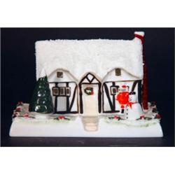 Hand painted Coalport Christmas cottage pas…
