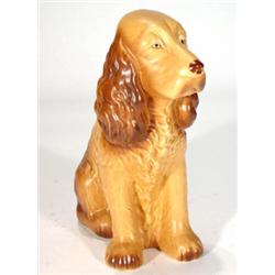 Large brown glazed seated Sylvac spaniel, i…