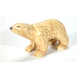 Straw glazed Sylvac standing polar bear, 8c…