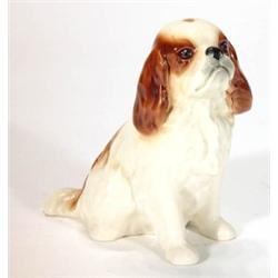 Hand painted Sylvac seated King Charles spa…