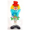 Image 1 : Multi-coloured Murano glass clown with blue…