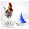 Image 1 : Multi coloured Murano glass cockerel and sa…