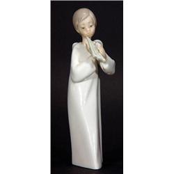 Hand painted Nao winged boy playing a flute…
