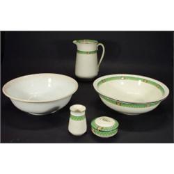 Falconware bathroom set comprising jug, two…