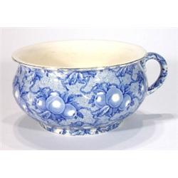 Edwardian chamberpot, transfer printed with…