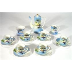 Noritake porcelain six place coffee service…