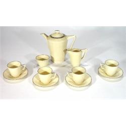 Crown Ducal four place teaset decorated wit…