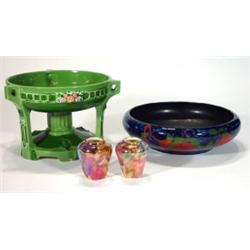 Eichwald Art Nouveau pottery tazza moulded …