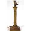 Image 1 : Brass Corinthian column table lamp, 30cm hi…