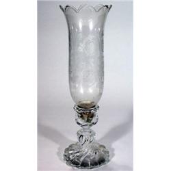 Baccarat clear glass storm lamp and shade w…