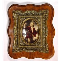 Hand coloured Victorian miniature photo of …
