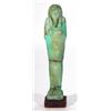 Image 1 : Egyptian green faience Ushabti figure on wo…