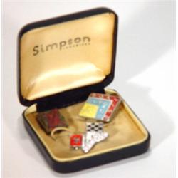 Miniature brass and enamel souvenir book of…