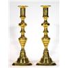 Image 1 : Pair of Victorian square based brass candle…