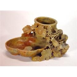 Soapstone, soap dish and toothbrush holder …