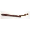 Image 1 : Turned mahogany truncheon with leather stra…