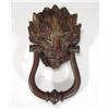 Image 1 : Victorian bronze lion's head door knocker, …