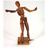 Image 1 : Adjustable pine artist's mannequin with joi…