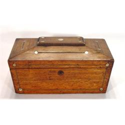 Mother-of-pearl inlaid mahogany sarcophagus…