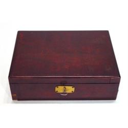 Rectangular mahogany sewing box with mirror…