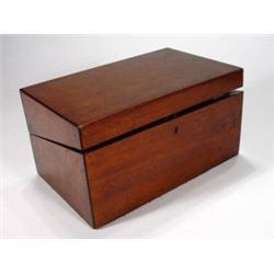 Rectangular mahogany writing slope with fit…