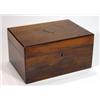 Image 1 : Rectangular walnut lockable sewing box with…