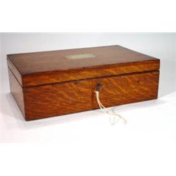 Victorian oak cutlery canteen with lift out…