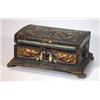 Image 1 : Hand painted leatherwork casket on claw fee…