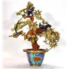Image 1 : Japanese glass tree ornament with birds in …