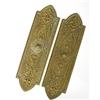 Image 1 : Pair of Victorian brass finger plates cast …