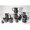 Image 1 : Selection of assorted pewter tankards, jugs…
