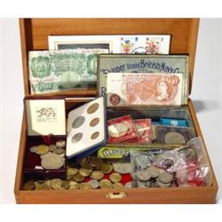 Box of mainly British pre-decimal coins and…
