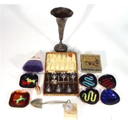 Selection of items including Indian silver …