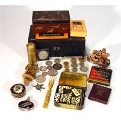 Box of assorted items including Victorian j…