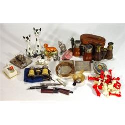 Box of assorted items including binoculars,…