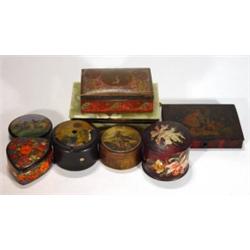 Selection of assorted paper maché boxes, ti…