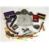 Image 1 : Box of assorted items including carved bone…