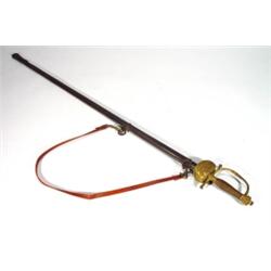 Victorian military dress sword with brass h…