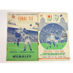 Wembley Stadium FA Cup Final programme, Bla…