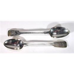 Pair of Victorian silver basin spoons, Lond…