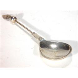 Silver spoon with twisted stem, marked Norw…