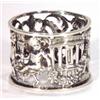 Image 1 : Pierced silver napkin ring, moulded with ch…