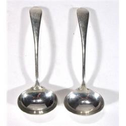 Pair of James Dixon silver ladles, Sheffiel…