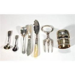 Small group of silver items including two n…