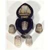 Image 1 : Two silver thimbles, two sterling silver th…