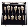 Image 1 : Cased set of six silver teaspoons, Sheffiel…