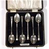 Image 1 : Cased set of six silver teaspoons, Sheffiel…