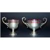 Image 1 : Twin handled silver plated sugar bowl and m…