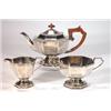 Image 1 : Three piece silver plated octagonal teaset,…